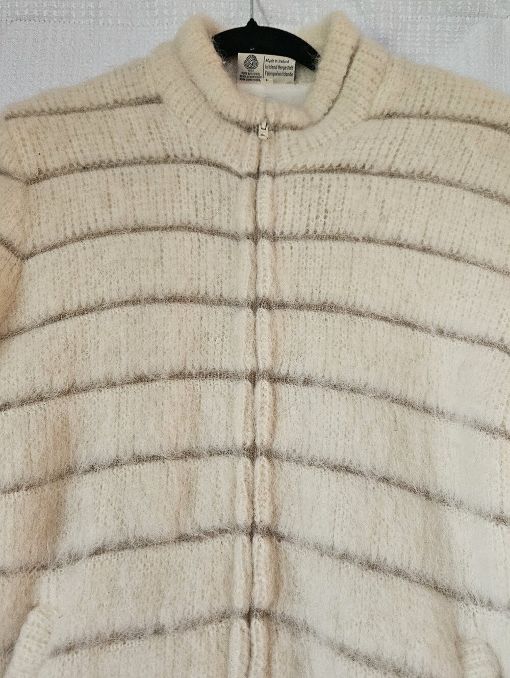 VINTAGE 100% Iceland Wool Zip Front Jacket Samband of Iceland Size Large - Picture 2 of 8